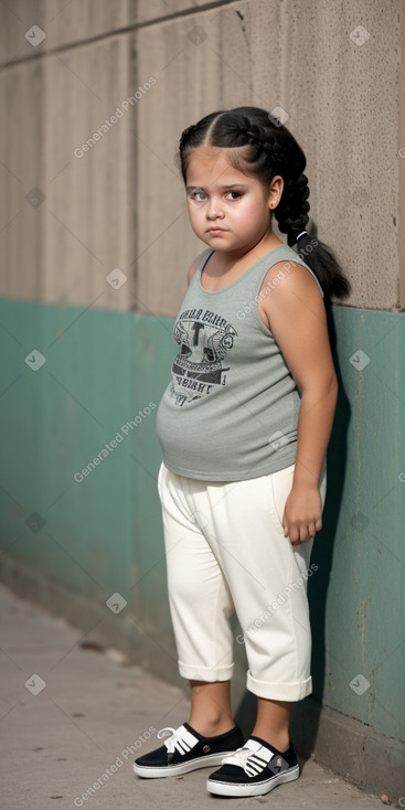 Cuban child girl with  black hair