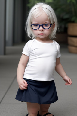 Finnish infant girl with  white hair