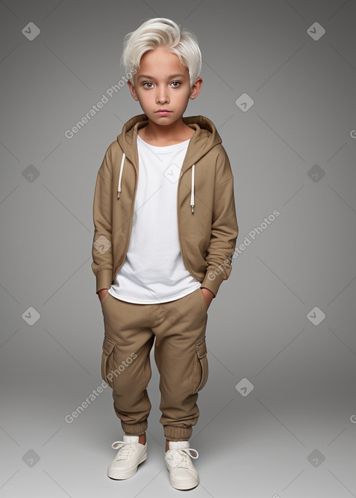 Child boy with  white hair