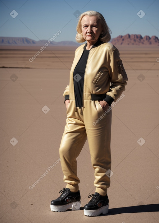 Polish elderly female with  blonde hair