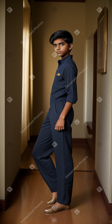 Indian teenager boy with  brown hair