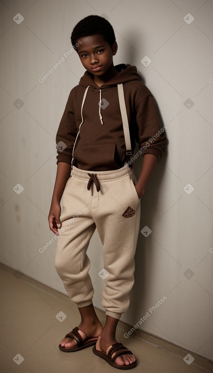 Teenager boy with  brown hair