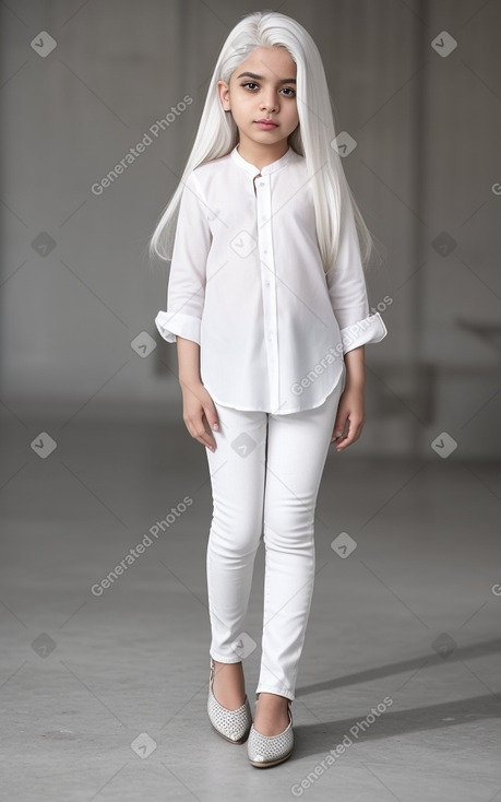 Bahraini child female with  white hair