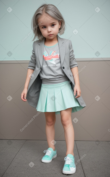 Australian infant girl with  gray hair