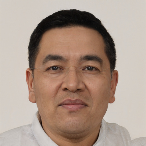 Neutral latino adult male with short  black hair and brown eyes