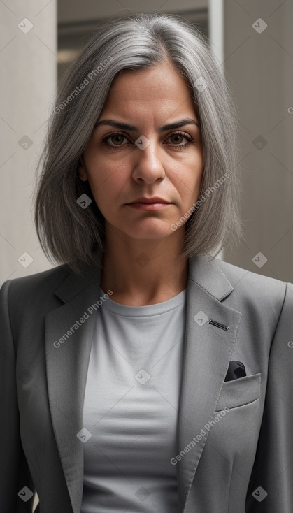 Portuguese young adult female with  gray hair