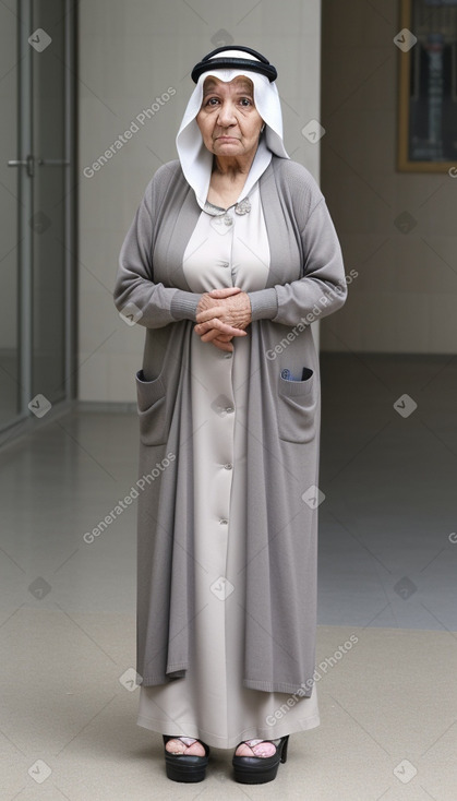 Qatari elderly female with  gray hair