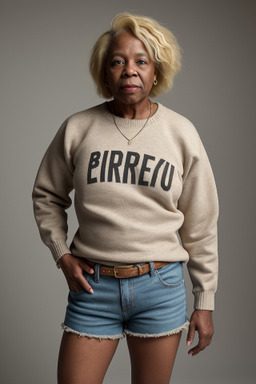 African american 45 years non-binary with  blonde hair