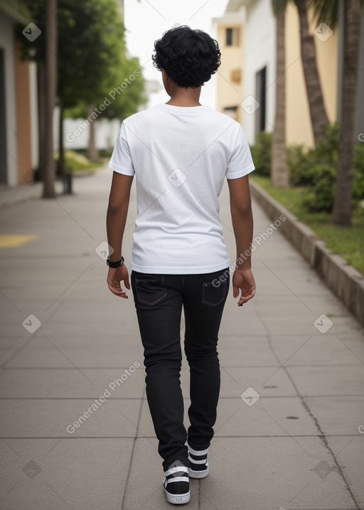 Panamanian teenager boy with  black hair