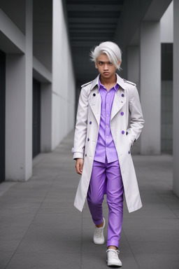 Indonesian teenager boy with  white hair