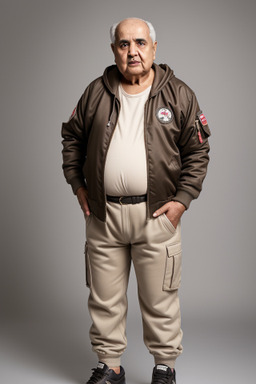 Kuwaiti elderly male with  brown hair