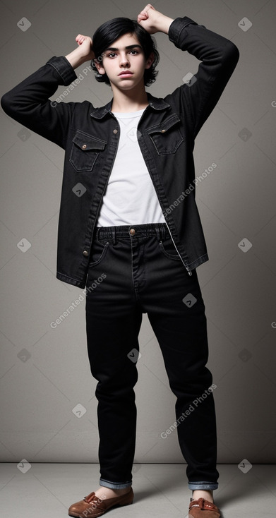 Uruguayan teenager boy with  black hair