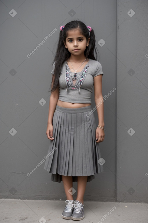 Guatemalan child girl with  gray hair