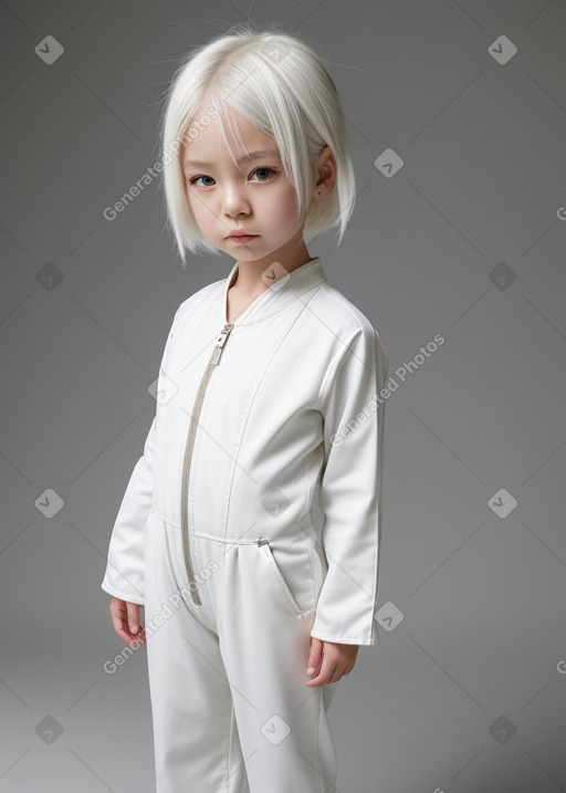 Japanese child female with  white hair