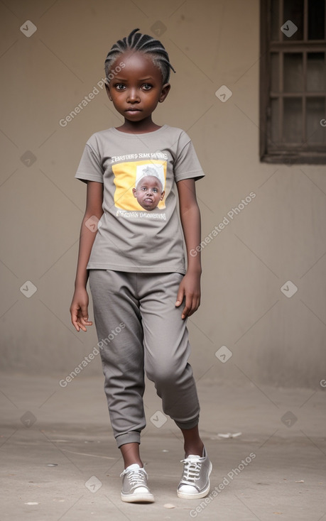 Tanzanian child girl with  gray hair