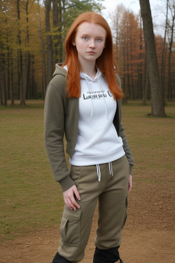 Latvian young adult female with  ginger hair