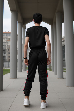 Serbian teenager boy with  black hair