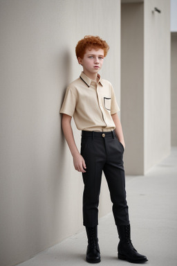 Qatari teenager boy with  ginger hair