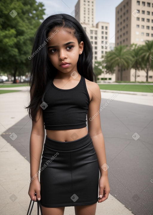 Dominican child girl with  black hair