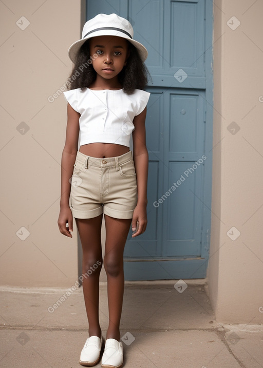 Ethiopian child girl with  white hair