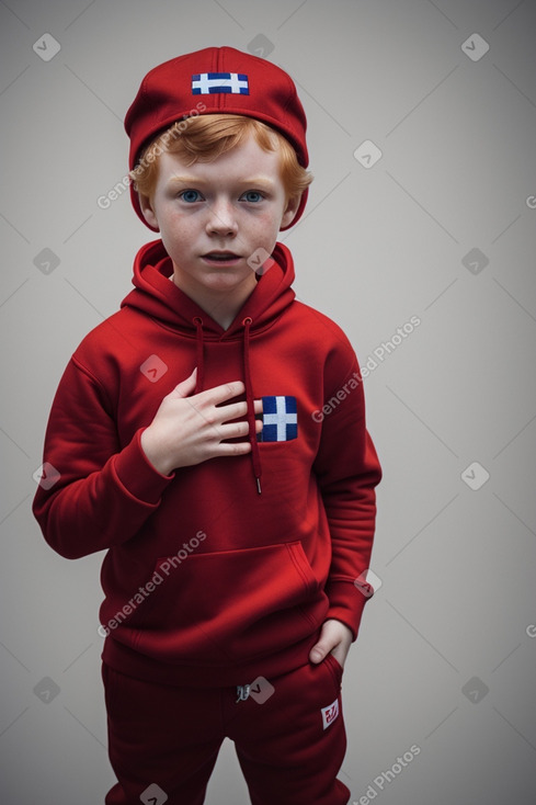 Norwegian child boy with  ginger hair