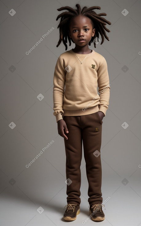 Togolese child boy with  brown hair