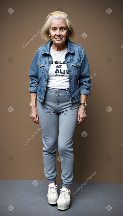 Australian elderly female with  blonde hair