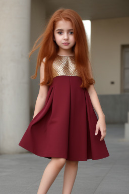 Qatari child girl with  ginger hair