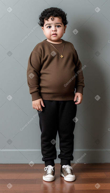 Moroccan infant boy with  black hair