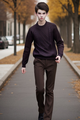 Young adult boy with  brown hair