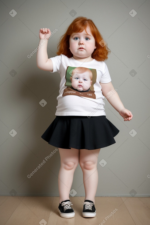 Hungarian infant girl with  ginger hair