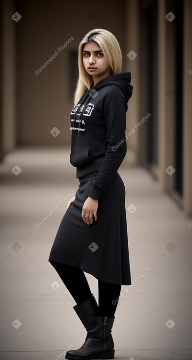 Pakistani young adult female with  blonde hair