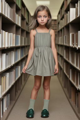 Child girl with  gray hair