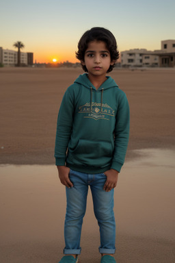 Arab child boy with  brown hair