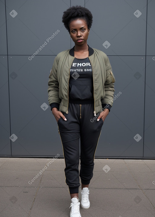 African american adult female with  blonde hair