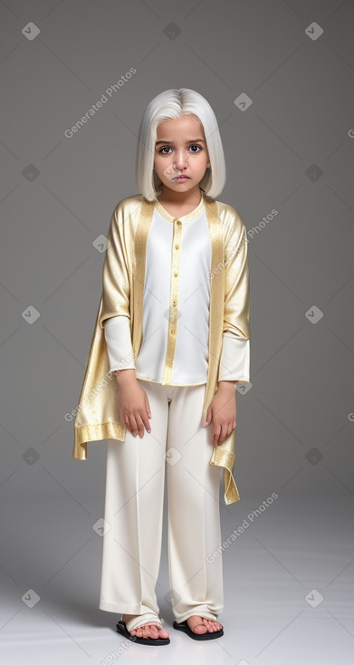 Bahraini infant girl with  white hair