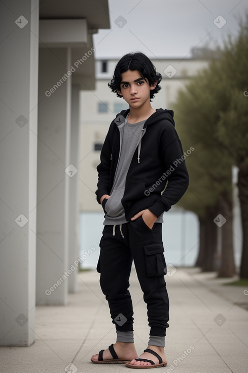 Greek teenager boy with  black hair