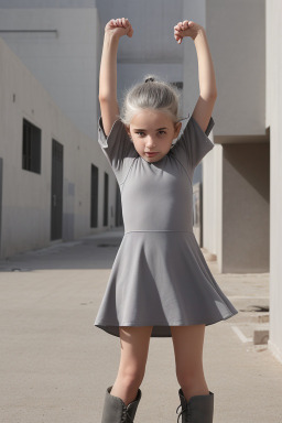 Israeli child girl with  gray hair