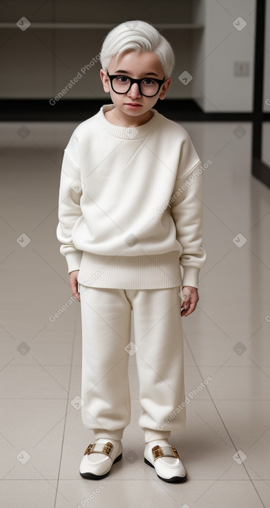 Azerbaijani infant boy with  white hair