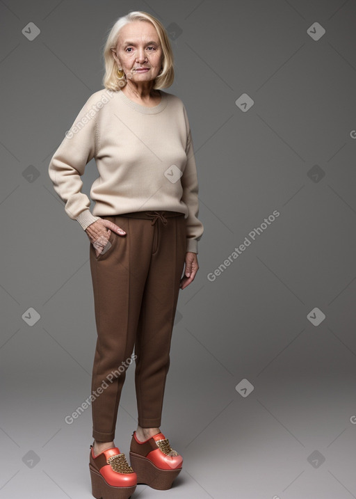 Elderly female with  blonde hair