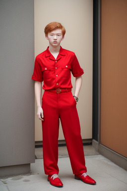 South korean teenager boy with  ginger hair