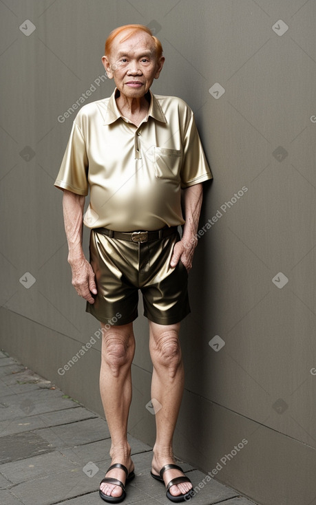 Indonesian elderly male with  ginger hair