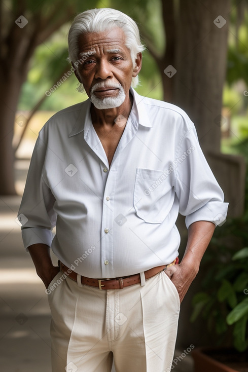 African elderly male with  white hair