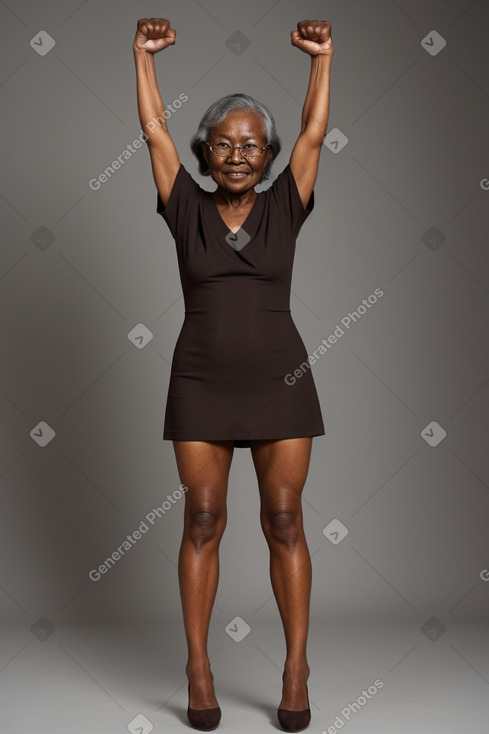 Elderly female with  brown hair