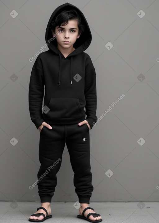 Australian child boy with  black hair