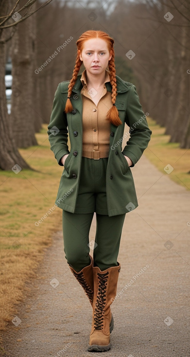 Mexican adult female with  ginger hair