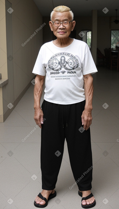 Filipino elderly male with  blonde hair