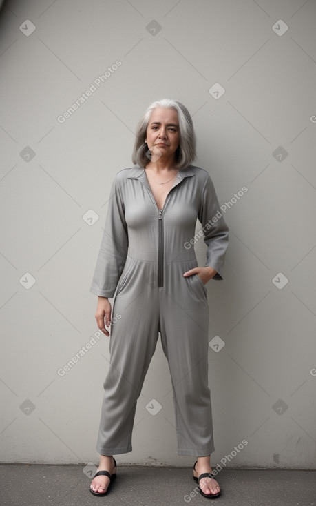 Brazilian adult non-binary with  gray hair