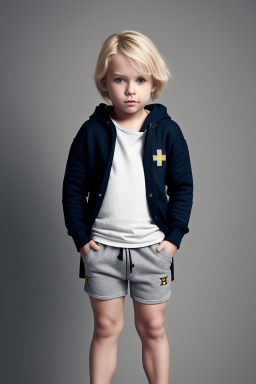 Swedish child boy with  blonde hair