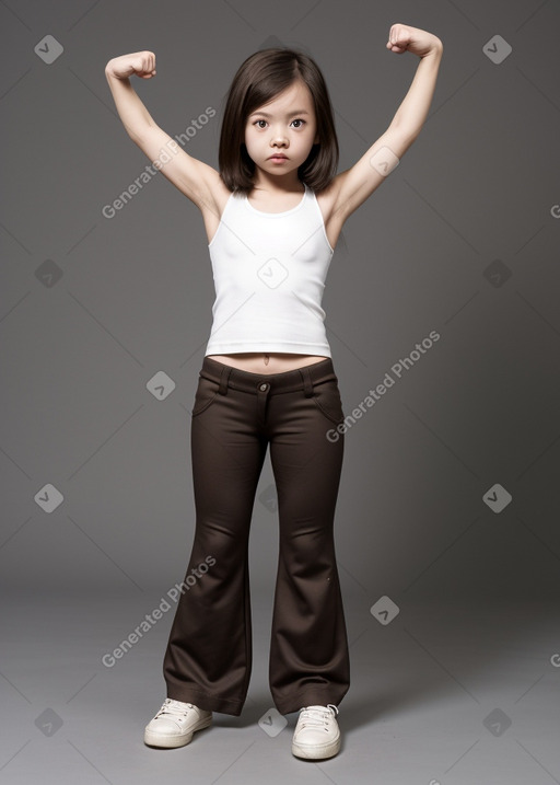 Chinese child female with  brown hair